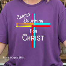 Load image into Gallery viewer, Cardio Drumming For Christ Royal Purple T Shirt