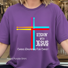 Load image into Gallery viewer, Stickin With Jesus Royal Purple T Shirt