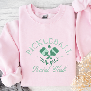 Pickleball Social Club Pink Crew Neck Sweatshirt