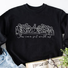 Load image into Gallery viewer, You can Sit With Us Black Crew Neck Sweatshirt
