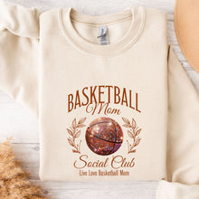 Load image into Gallery viewer, Basketball Mama Social Club Hoodie Or Crew Neck Sweatshirt Cream Color