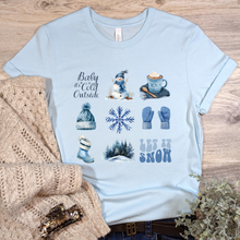 Load image into Gallery viewer, Let It Snow Heather Ice Blue T Shirt