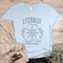 Load image into Gallery viewer, Literally Freezing Social Club Heather Ice Blue T Shirt