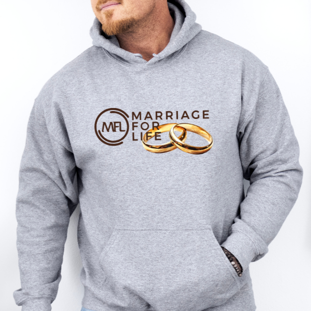 Marriage For Life With Rings Hoodie Or Crew Neck Sweatshirt