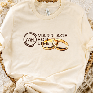Marriage For Life With Rings Heather Natural T Shirt