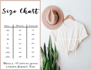 T Shirt Sizing Chart