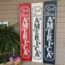 Load image into Gallery viewer, God Bless America Porch Sign Leaner Signs Multiple Color Options