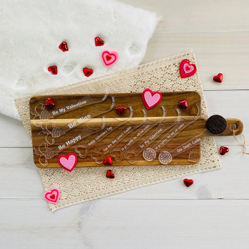 Laser Engraved Valentines Day Cookie Dipper Tools